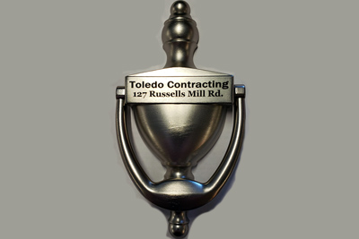 Custom engraved door knocker. Engraver's Den Custom engraved door knocker. Engraver's Den
