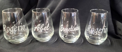 Custom engraved glassware, Doug's Engraver's Den Custom engraved glassware, Doug's Engraver's Den