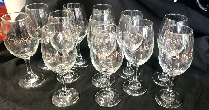 Custom engraved glassware, Doug's Engraver's Den Custom engraved glassware, Doug's Engraver's Den