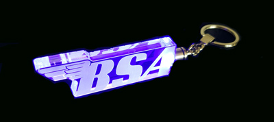 Engraved promotional BSA keychain, Doug's Engraver's Den Engraved promotional BSA keychain, Doug's Engraver's Den