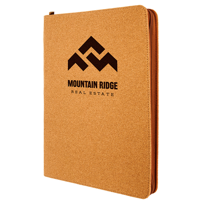 Engraved promotional zipped portfolio notebooks from Doug's Engraver's Den Engraved promotional zipped portfolio notebooks from Doug's Engraver's Den