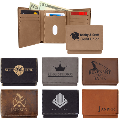 Engraved promotional wallets, Doug's Engraver's Den Engraved promotional wallets, Doug's Engraver's Den