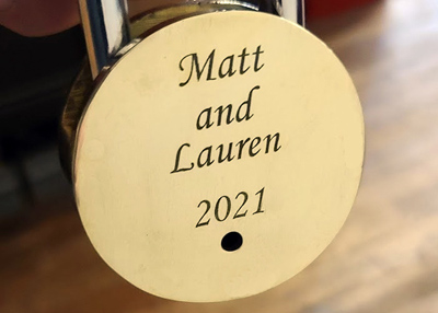 Engraved wedding related items, Doug's Engraver's Den Engraved wedding related items, Doug's Engraver's Den