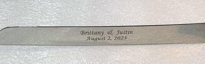 Custom engraved wedding cutlery, Doug's Engraver's Den Custom engraved wedding cutlery, Doug's Engraver's Den