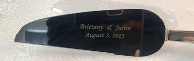 Custom engraved wedding cutlery, Doug's Engraver's Den Custom engraved wedding cutlery, Doug's Engraver's Den