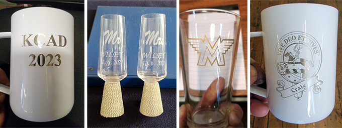 Custom engraving & laser printing services for promotional glassware, drinkware, mugs Custom engraving & laser printing services for promotional glassware, drinkware, mugs
