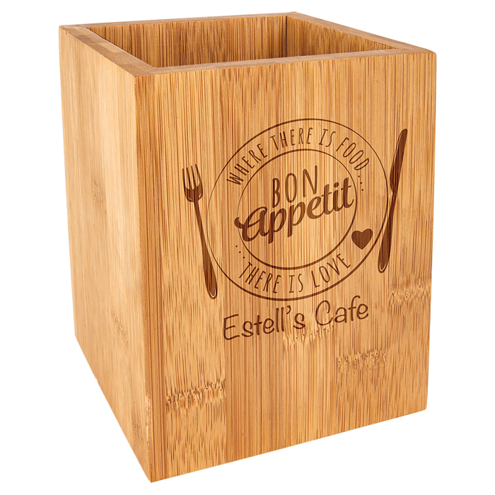 Custom engraved wooden restaurant box from Doug's Engraver's Den Custom engraved wooden restaurant box from Doug's Engraver's Den